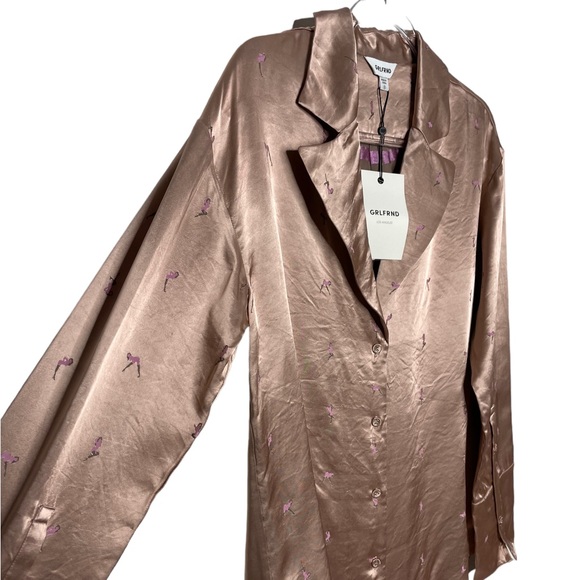 GRLFRND | NWT Pin Up Girl Blouse in Blush Nude Small - Picture 6 of 9